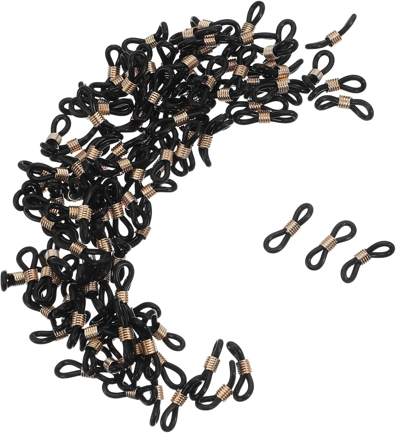 Kisangel 300pcs Silicone Glasses Chain Ends Non-slip Retainer Buckle Holders Spectacle Rope Connectors for Eyewear Safety and Secure Fit
