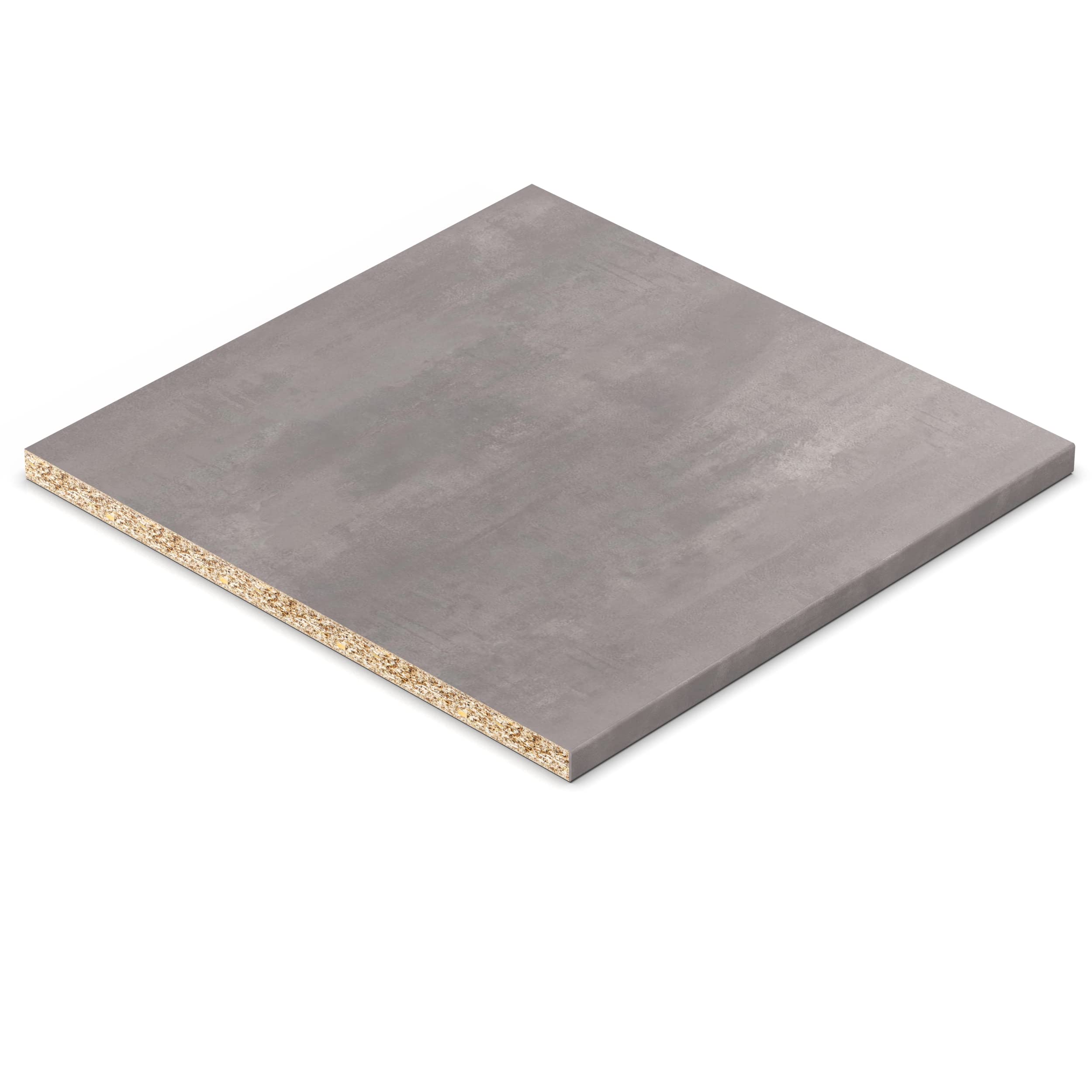 AUPROTEC Einlegeboden Regalboden 19 mm Holz Zuschnitt nach Maß Größe bis max 1000 mm breit x 800 mm tief Dekorplatte mit Umleimer ABS Kante: Farbe Beton Perlgrau