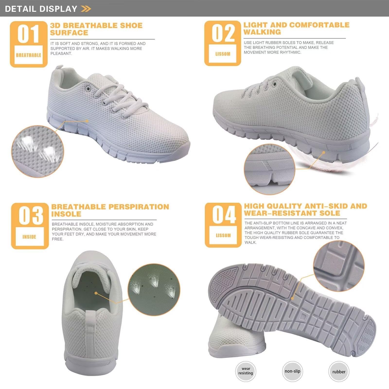Scarpe da ginnastica da uomo antiscivolo, scarpe da ginnastica da donna, scarpe da corsa sportive casual leggere
