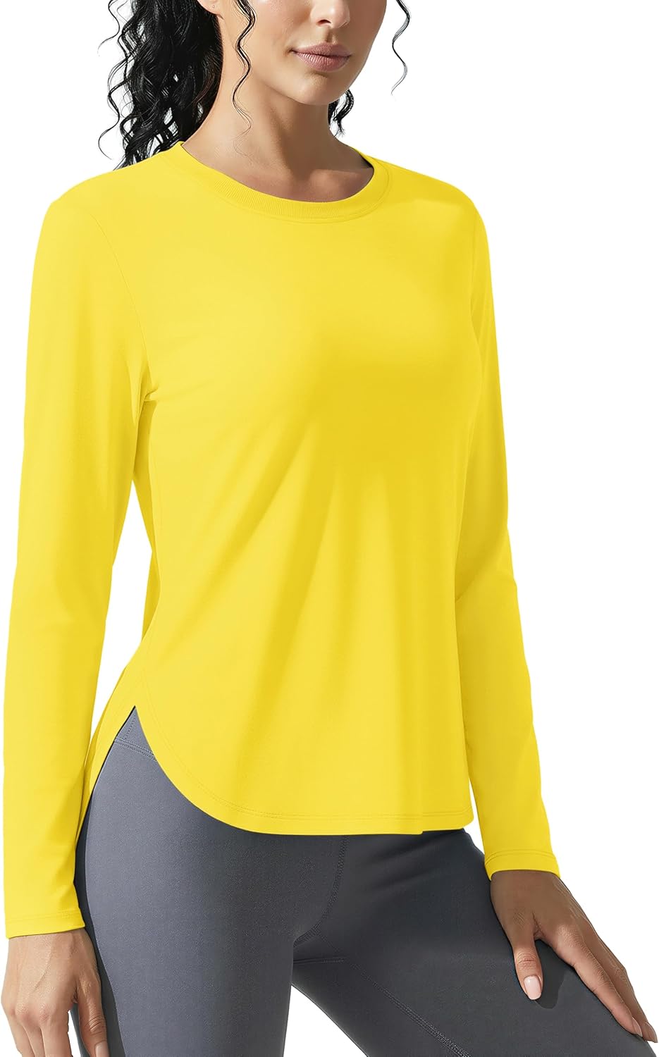 TACVASEN Women's UPF 80+ UV Shirts Long Sleeve Workout Sun Shirt Outdoor Gym Hiking Tops Breathable Lightweight