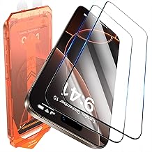 UniqueMe for iPhone 16 Pro Screen Protector - 2 Pack [Automatic Dust Removal] 6.3 inch 9H Full Coverage Tempered Glass Flim Bubble-Free Case Friendly
