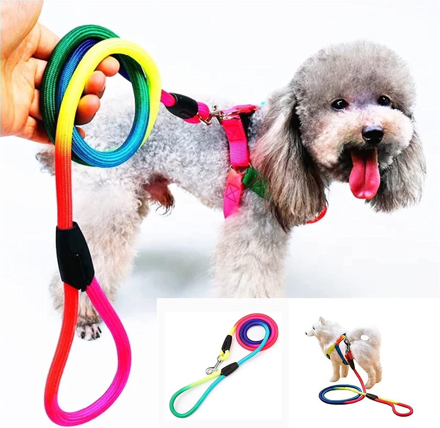 PSK PET MART Rainbow Color Dog Harness & Leash Set for Small & Medium Size Adult Dogs (Adjustable Chest Size 38-48cm) (B09SCQ5YQ7) Amazon Price History, Amazon Price Tracker