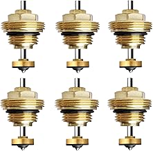 Underfloor Heating Manifold, Pack of 6 Return Pin Valve Core M30 x 1.5, Valve Insert for Manifold, Return Pin Valve Core, Thermostatic Valve Core