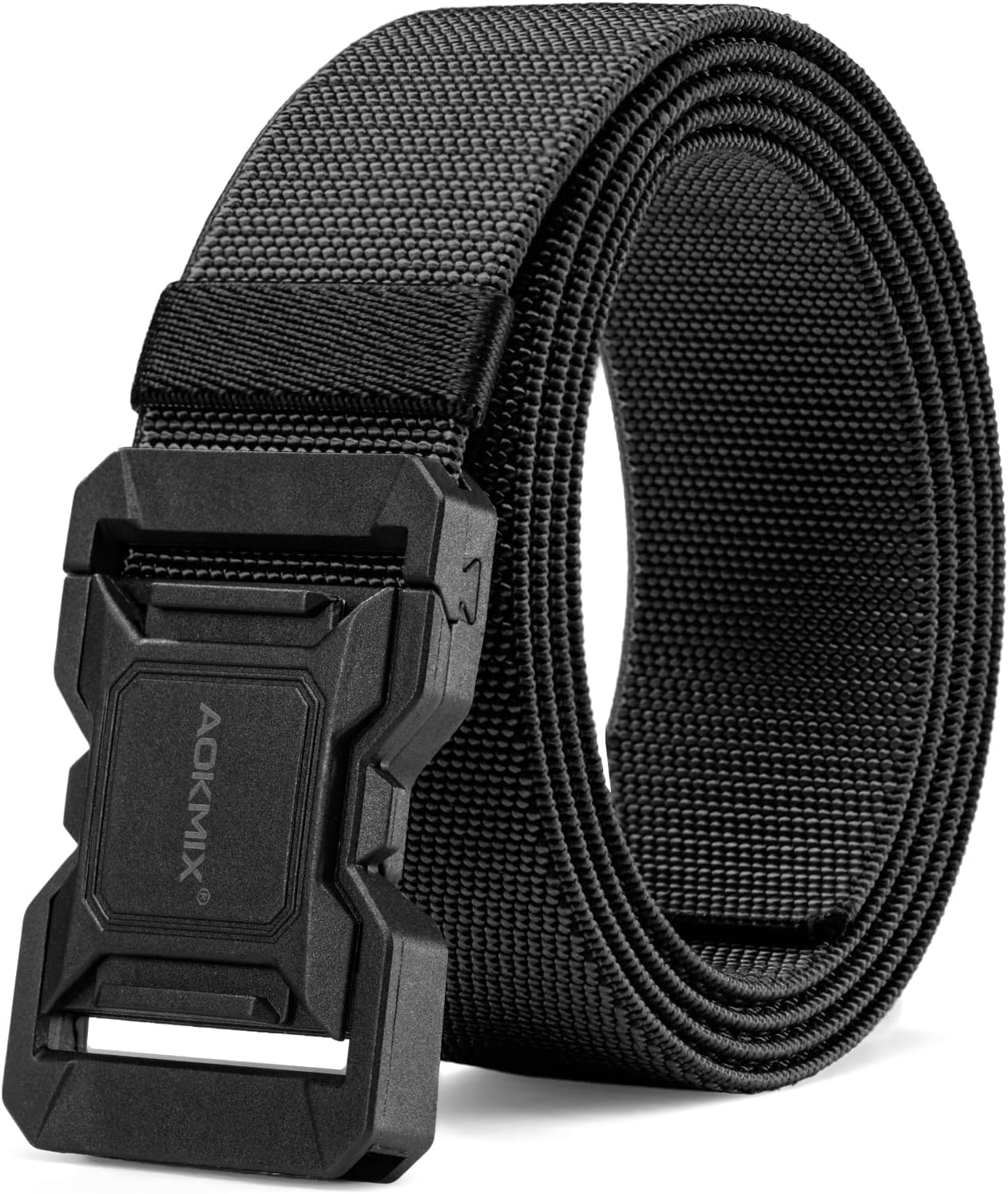 Men's Magnetic Belt, Stretch Nylon Belts, Adjustable Elastic Belt Men for Tactical, Sports, Hiking, Work, Casual
