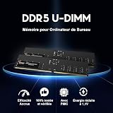 DATO DDR5 UDIMM 32GB Kit 16GBx2 Desktop RAM 5600MHz PC5-44800 CL46 1.1V 288-Pin Non-ECC unbuffered dimm, modulo di memoria desktop - 2