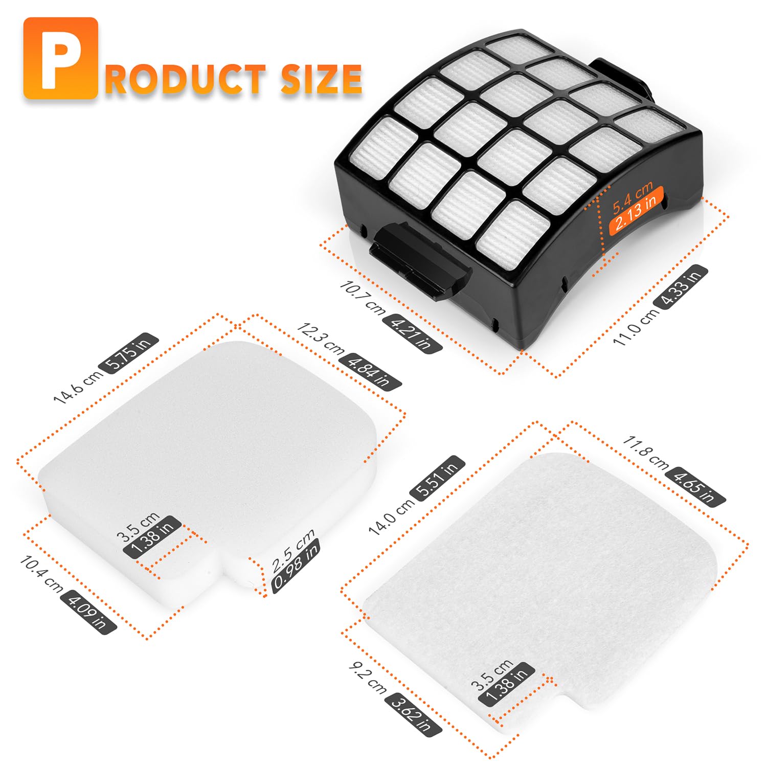 AZ3002 - Filtros de repuesto para aspiradora vertical Shark Stratos Lift-Away DuoClean AZ3000, AZ3000C, AZ3000W, AZ3002, AZ3002C, reemplaza la pieza XHFAZ3000 y XFFKAZ3000