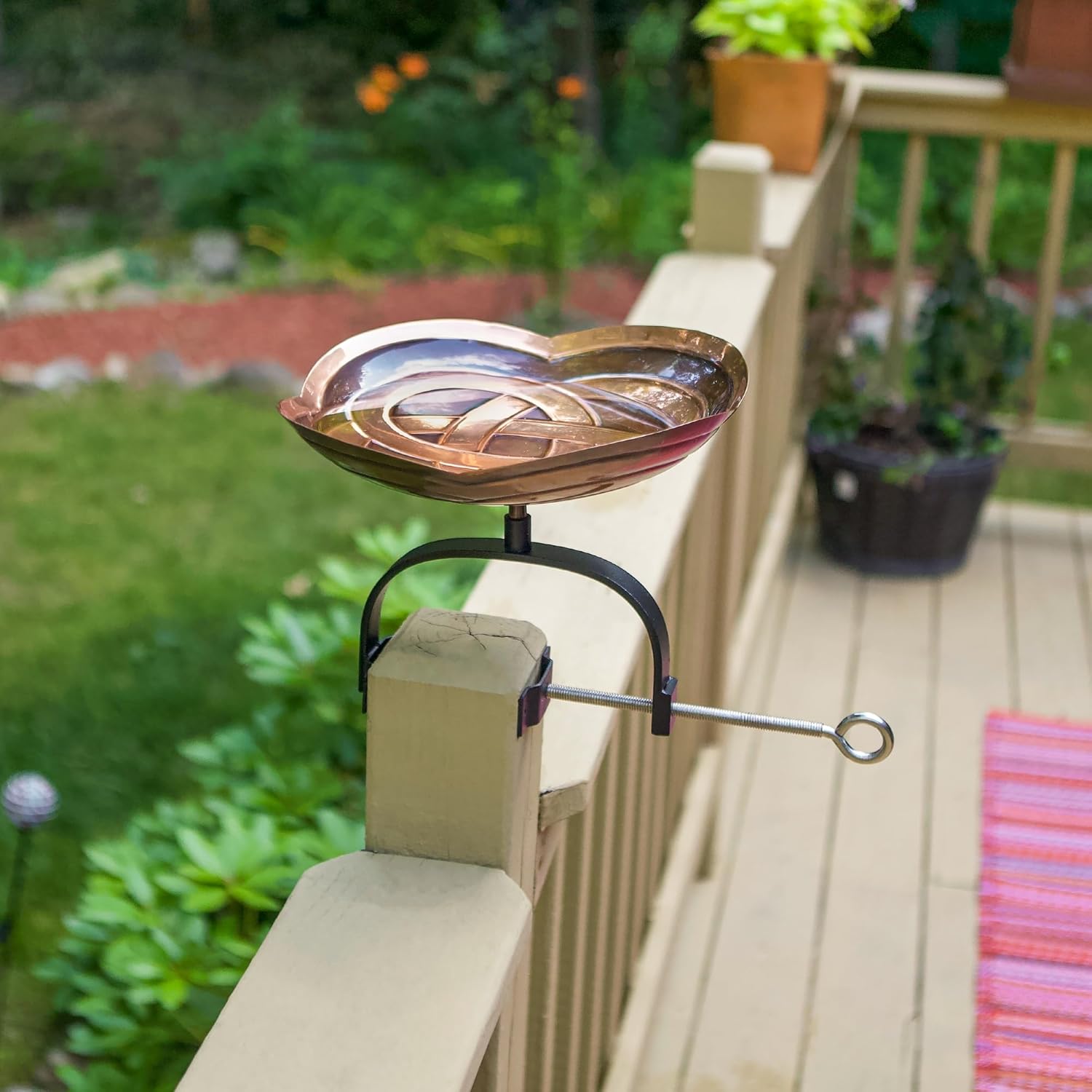 Dara Knot Birdbath- Over Rail Bracket