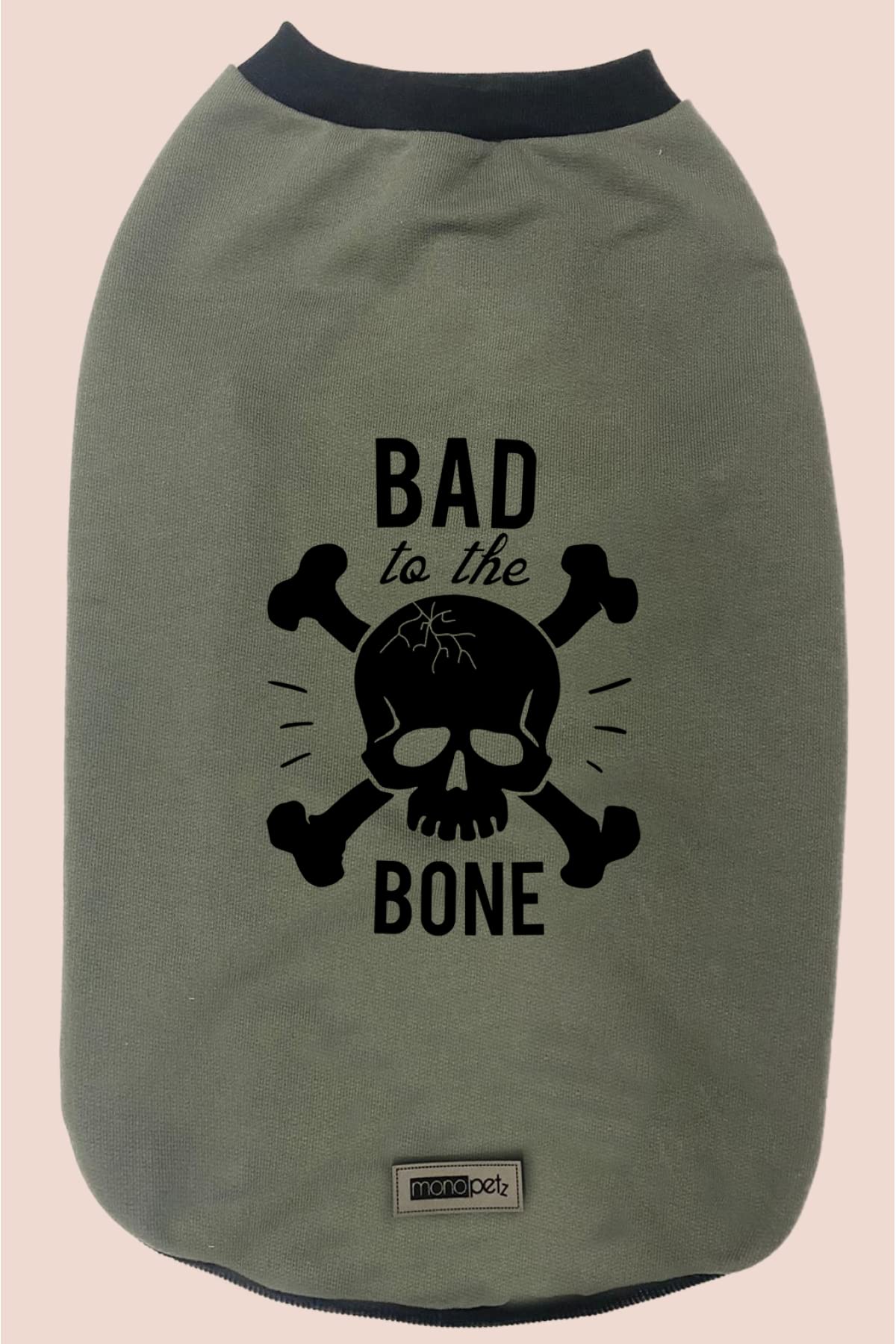 monopetz Yeni Sezon Köpek ve Kedi Kıyafeti - Koyu Yeşil Bad to the Bone XL Beden