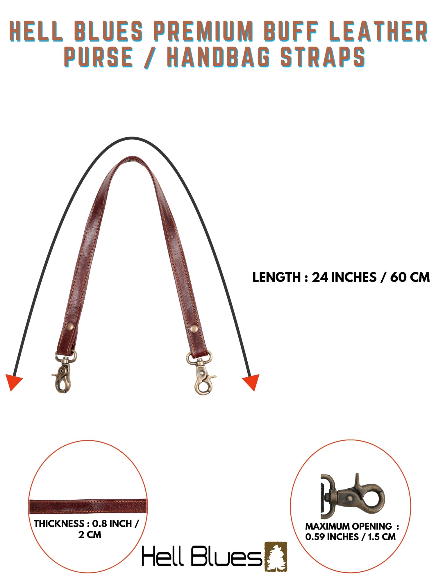 5 set di cinghie di ricambio per borsa a tracolla in pelle PU