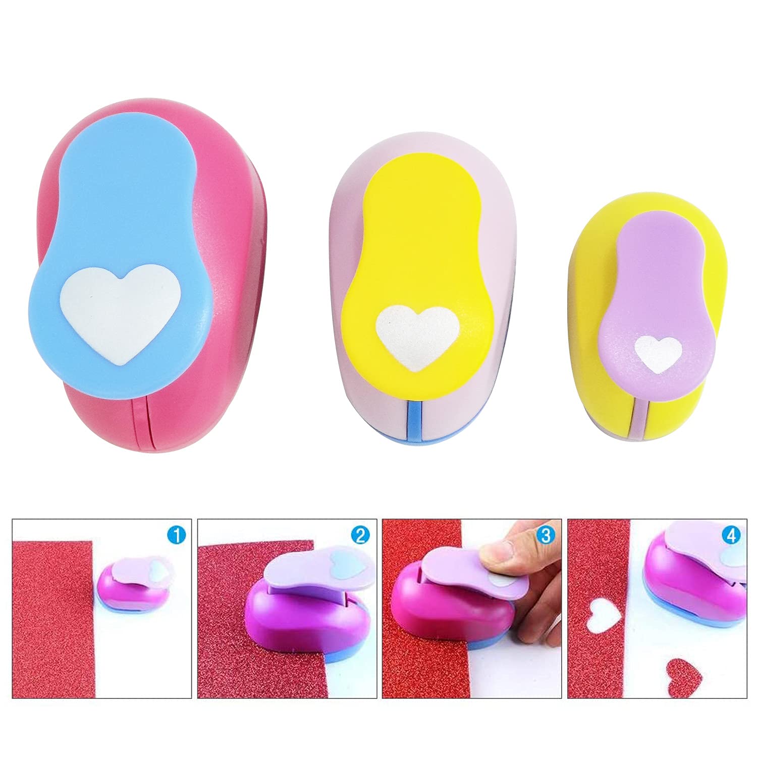 Set 20 Perforatrici Decorative Per Carta - Forme Fiori, Cuori, Stelle Per Scrapbooking - Foto 6