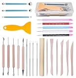 Polymer Clay Tools,25Pcs Pottery Sculpting Tools Set with Plastic Case for Ceramic Modeling Carving Kids Beginners