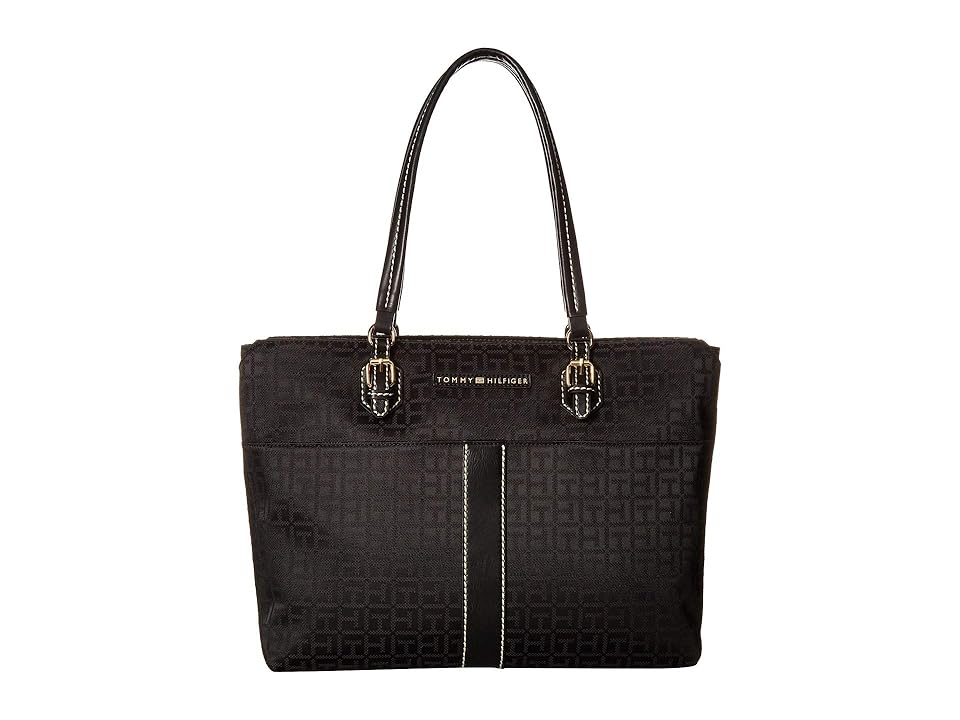

Tommy Hilfiger Raina Tote (Black Tonal) Tote Handbags