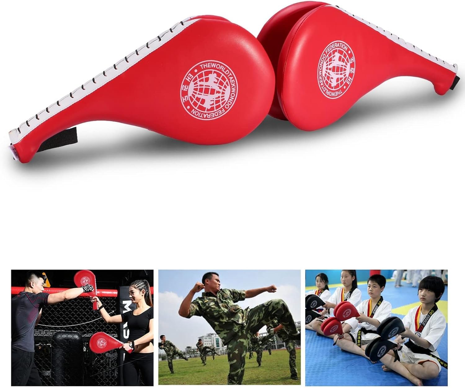 1 Par Almohadillas de Karate de Taekwondo, Cojín de Retroceso Taekwondo Herramienta de Entrenamiento Duradera para Practicar Kickpad, Taekwondo, Karate, Kickboxing