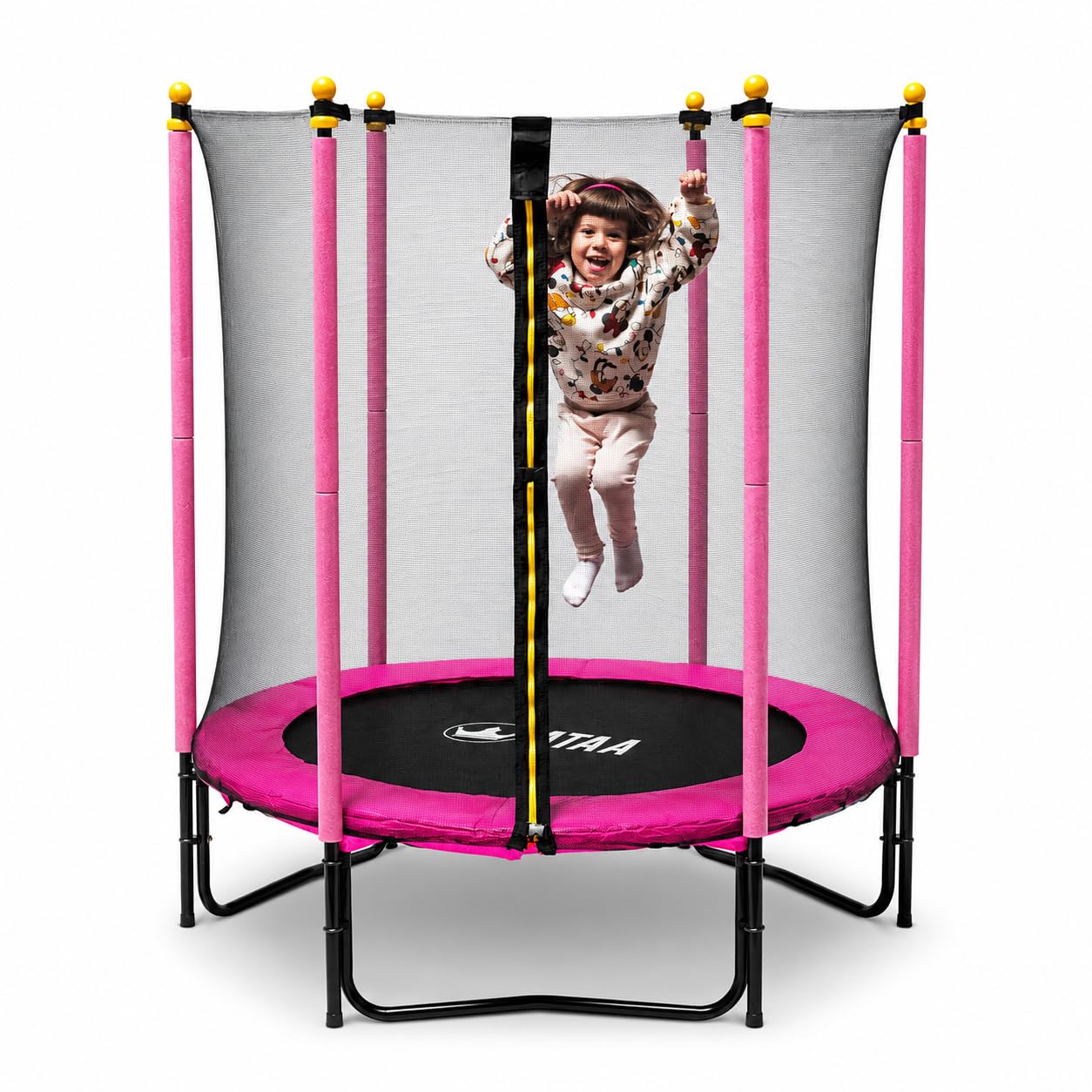 Cama elástica para niños ATAA 140cm Plus – Red Cremallera, Acolchados