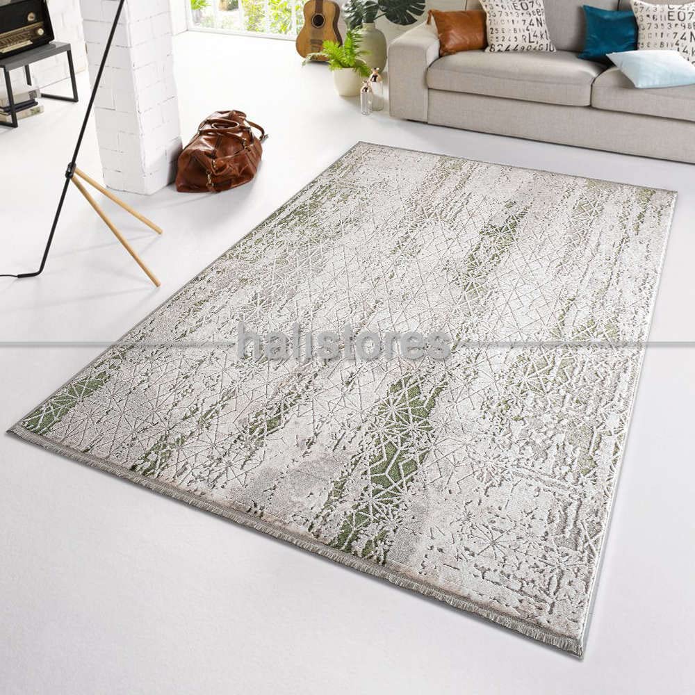 Bahariye Halı Ezgi 5666 Beyaz-Yeşil Yeşil 200 x 290 : Amazon.com.tr