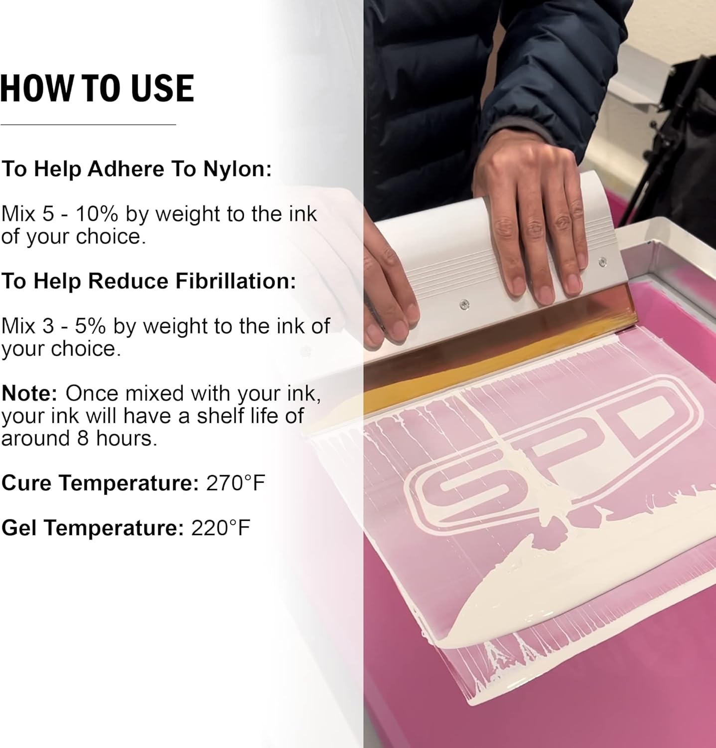 Rapid Cure® Nylon Bonding Additive - Screen Print Freely On Nylon Now with No Concerns. for Use with Any of Your Favorite Plastisol Inks. (4oz)