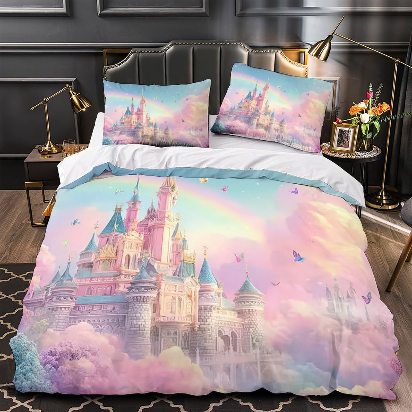 Housse de couette microfibre hypoallergénique et douce pour lit single