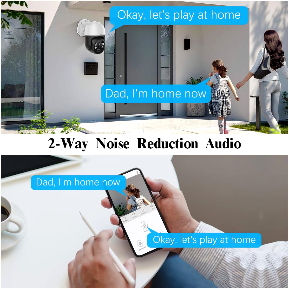 10’’ UHD Monitor 4K Auto Tracking 2-Way Audio PoE Outdoor Wired Security Camera System Home Cameras Video Surveillance DVR Kit