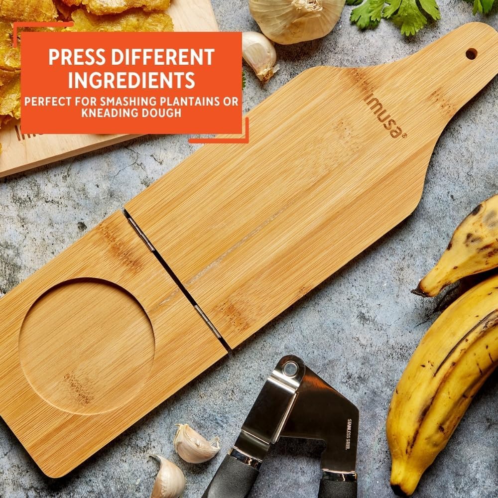 IMUSA USA Traditional Small Bamboo Tostonera/Plantain Masher image 4