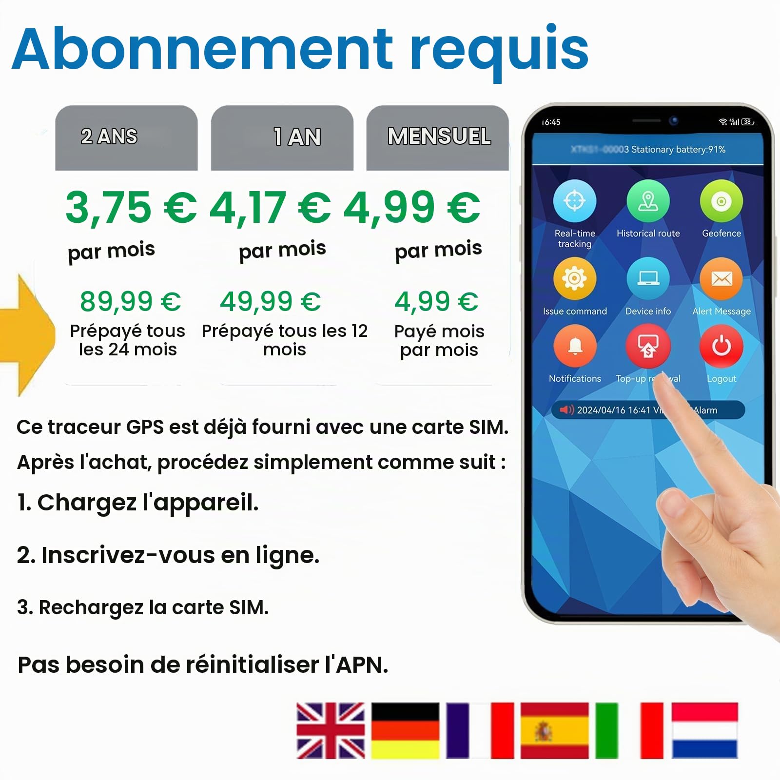 4G Traceur GPS Voiture avec Carte SIM 20000mAh TK918 Tracker GPS Ultra Précis sans Abonnement Étanche IP67 Aimant, Suivi Long Terme Antivol pour Véhicules Professionnels Bateau Camping-Car Remorque