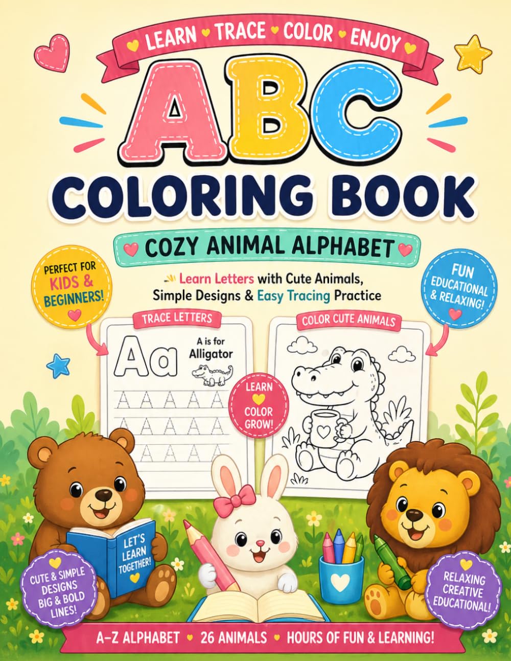 ABC Coloring Book: Cozy Animal Alphabet