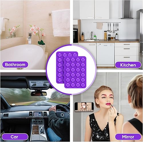 Miniatura 6 de 12 fundas de silicona con ventosa para teléfono, soporte adhesivo para teléfono, soporte antideslizante con ventosa para espejo, baño, hogar, cocina