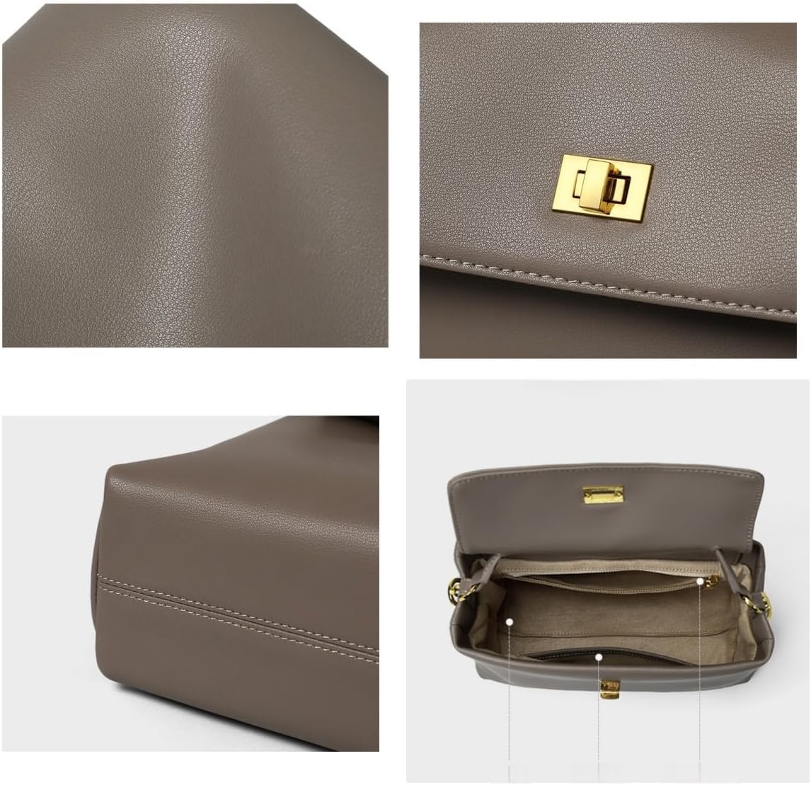 Women's Large Capacity Leather Handbag - Versatile Messenger, Shoulder, and Crossbody Tote Bag for Commuting and Casual Use