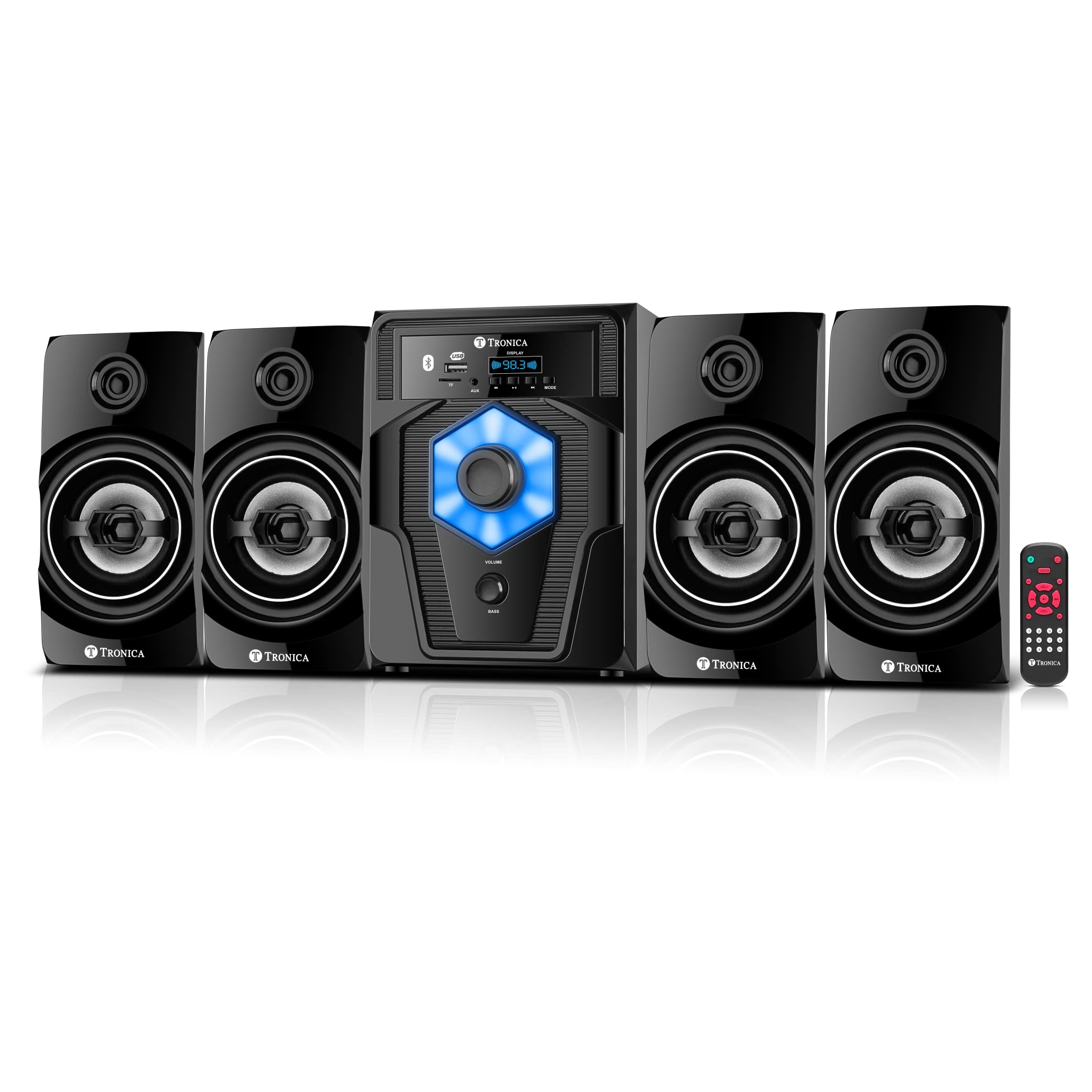 Tronica PS08 Premium Series 4.1 Digital 40W Bluetooth Home Theater System PenDrive FM Aux TV Compatible with All Function Remote-image-33