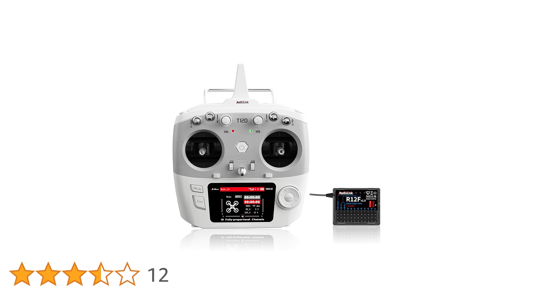 Amazon | Radiolink T12D 12CH 2.4G RC送信機 R12F受信機、ELRS/クロス