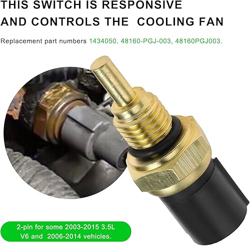 Miniatura 3 de Nuevo sensor de temperatura diferencial de aceite, reemplaza el número de pieza 1434050 Sensor de temperatura del refrigerante del motor, compatible