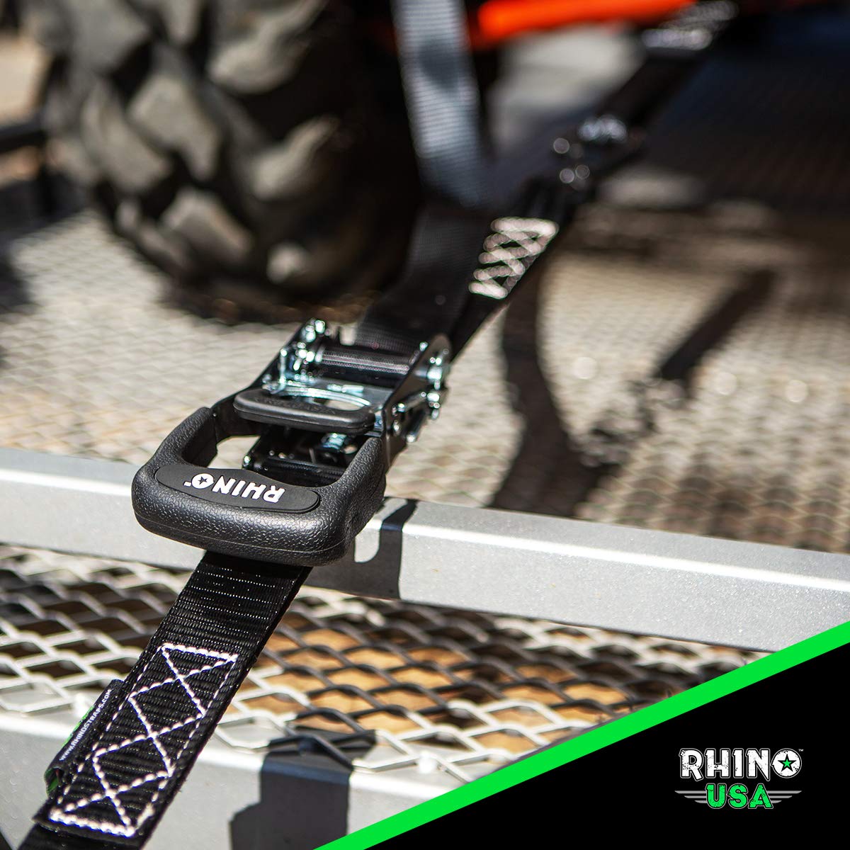 RHINO USA Ratchet Straps Tie Down Kit, 5,208 Break Strength Includes