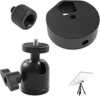 Adaptador de mini tripé para Starlink, adaptador de montagem de mini tripé de liga de alumínio com cabeça esférica, tripé de fixação de suporte fácil de instalar 1/10.2 cm-20 roscas para ambientes