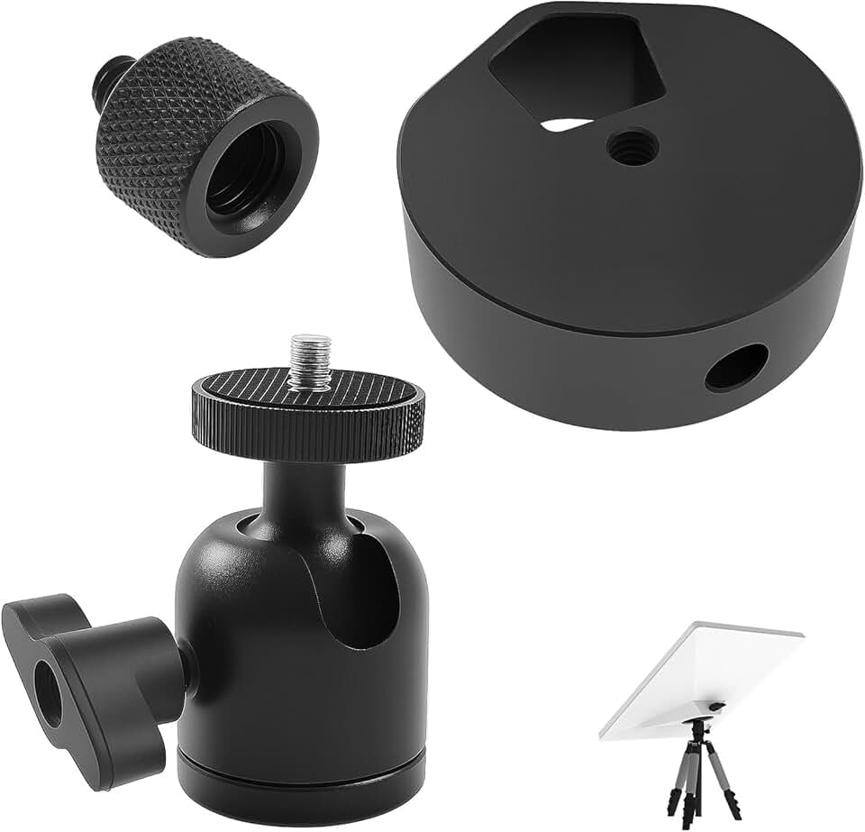 Adaptador de mini tripé para Starlink, adaptador de montagem de mini tripé de liga de alumínio com cabeça esférica, tripé de fixação de suporte fácil de instalar 1/10.2 cm-20 roscas para ambientes