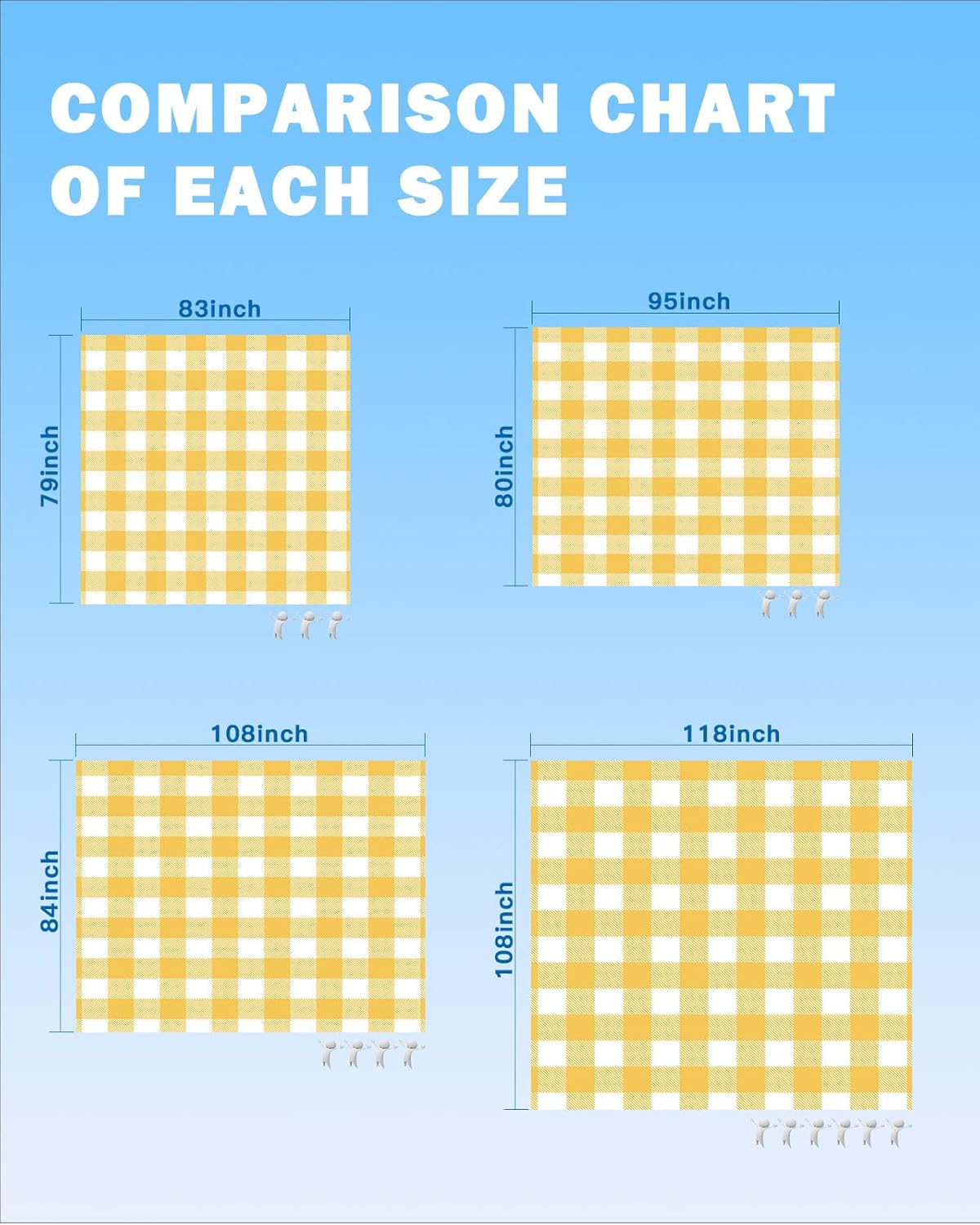 Rustic Farmhouse Buffalo Plaid Beach Blanket Waterproof Sandproof Outdoor Picnic Mat 118"x108" Yellow White Lattice Lightweight Large Beaach Blankets with 4 Stake & 4 Corner Pockets
