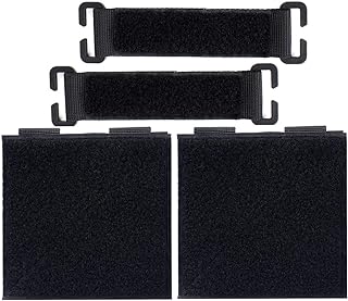Tactical Molle Patch Panel Hook and Loop Patch Board Display Molle Attachment for Backpack Vest DIY Badge and Insignia Patche (black-4pcs) - Imeisuit