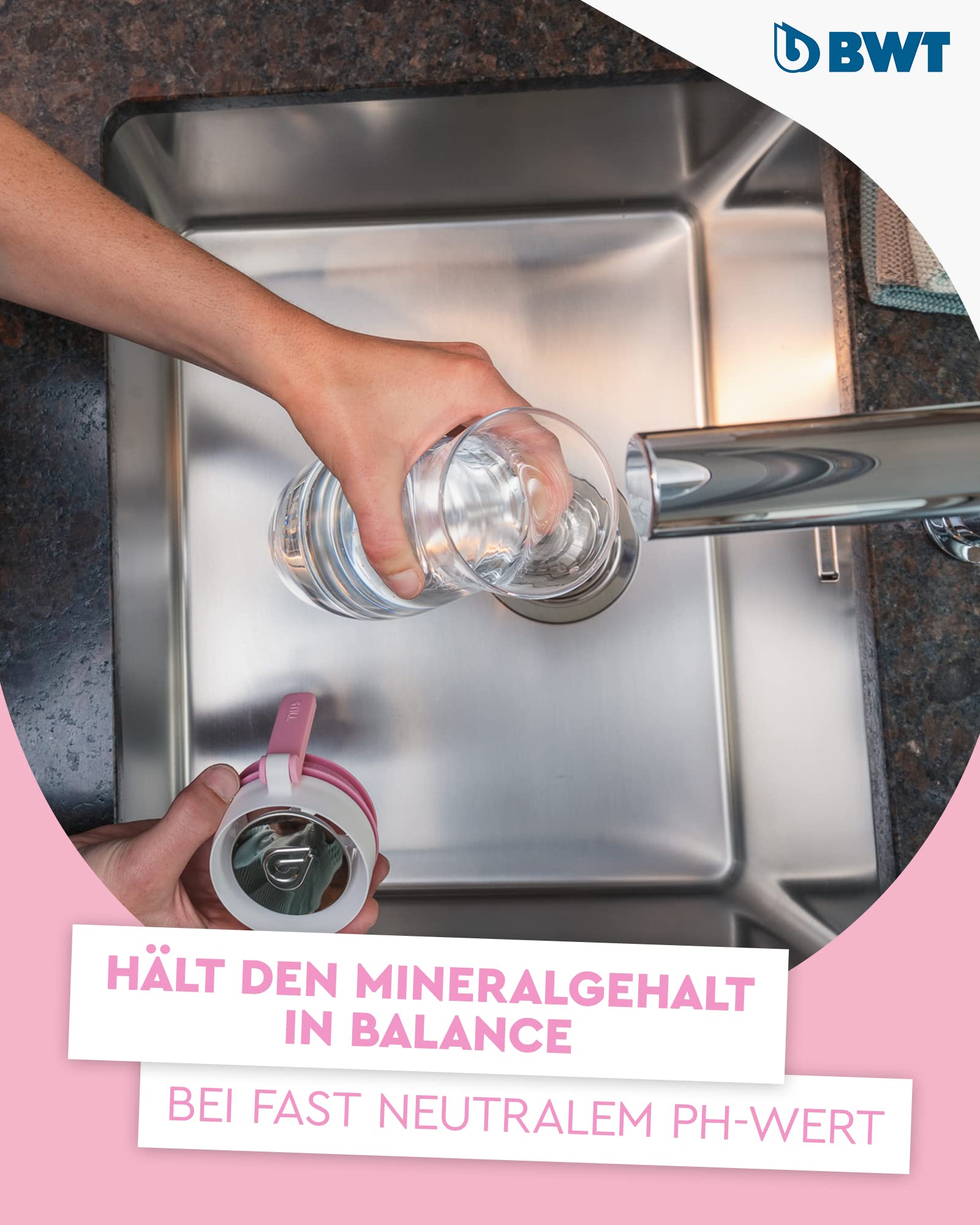 BWT Wasserfilter AQA drink M300 | Filterkerze mit Magnesium, Filtert Chlor, Filtert Blei, Filtert Kupfer