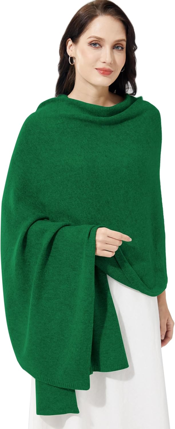 Luxury 100% Cashmere Wrap Soft Scarf Stole Knitted Shawl for Women Wayfarer Travel Extra Large 87"x28"