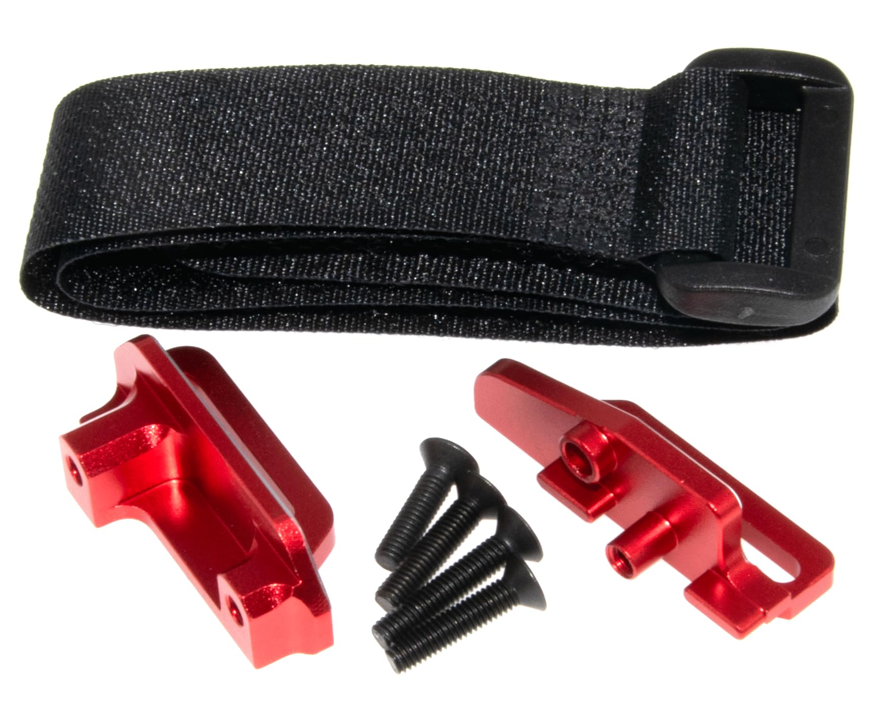 8327 Battery Fixing Seat Mount Compatible with 1/10 Traxxas 4-Tec Upgrade Drift Ford Mustang Replace Rc Car Aluminum Alloy Part Replace(Red)