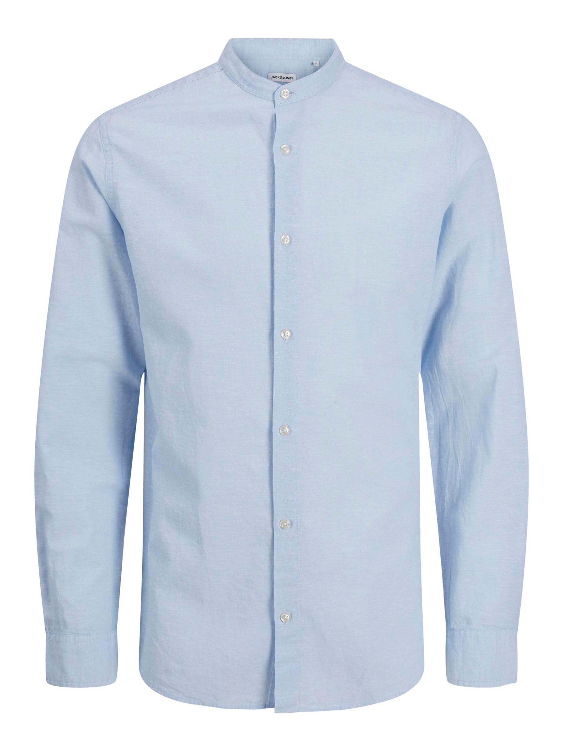JACK&JONES PLUS JJEBREEZE Band Shirt LS SN PLS, Chambray Blue, 5XL