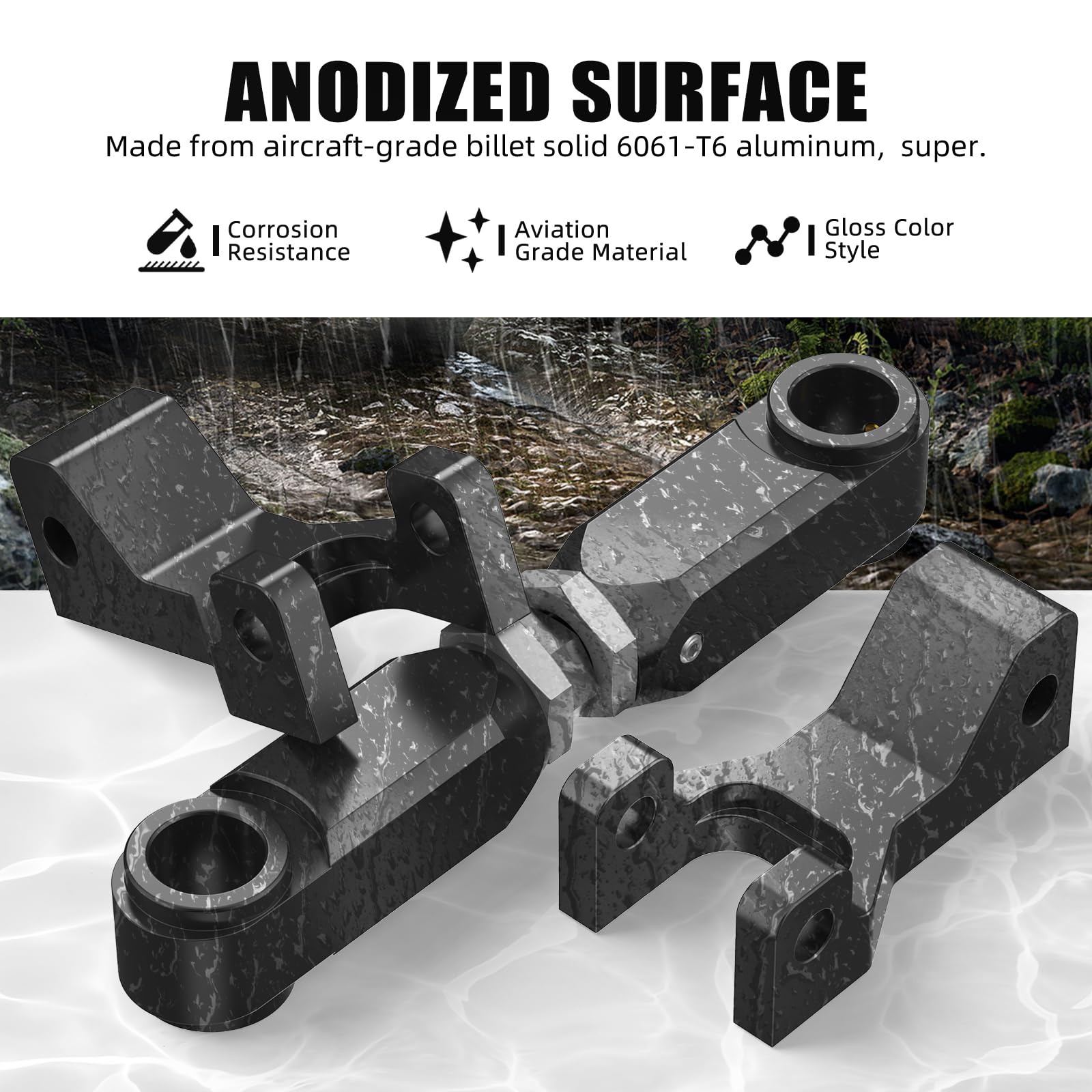 NICECNC Kit abbassamento anteriore posteriore ATV nero compatibile con Yamaha Raptor 660 660R 2001-2005 YFM660R Raptor 700 700R 2006-2019 YFM700