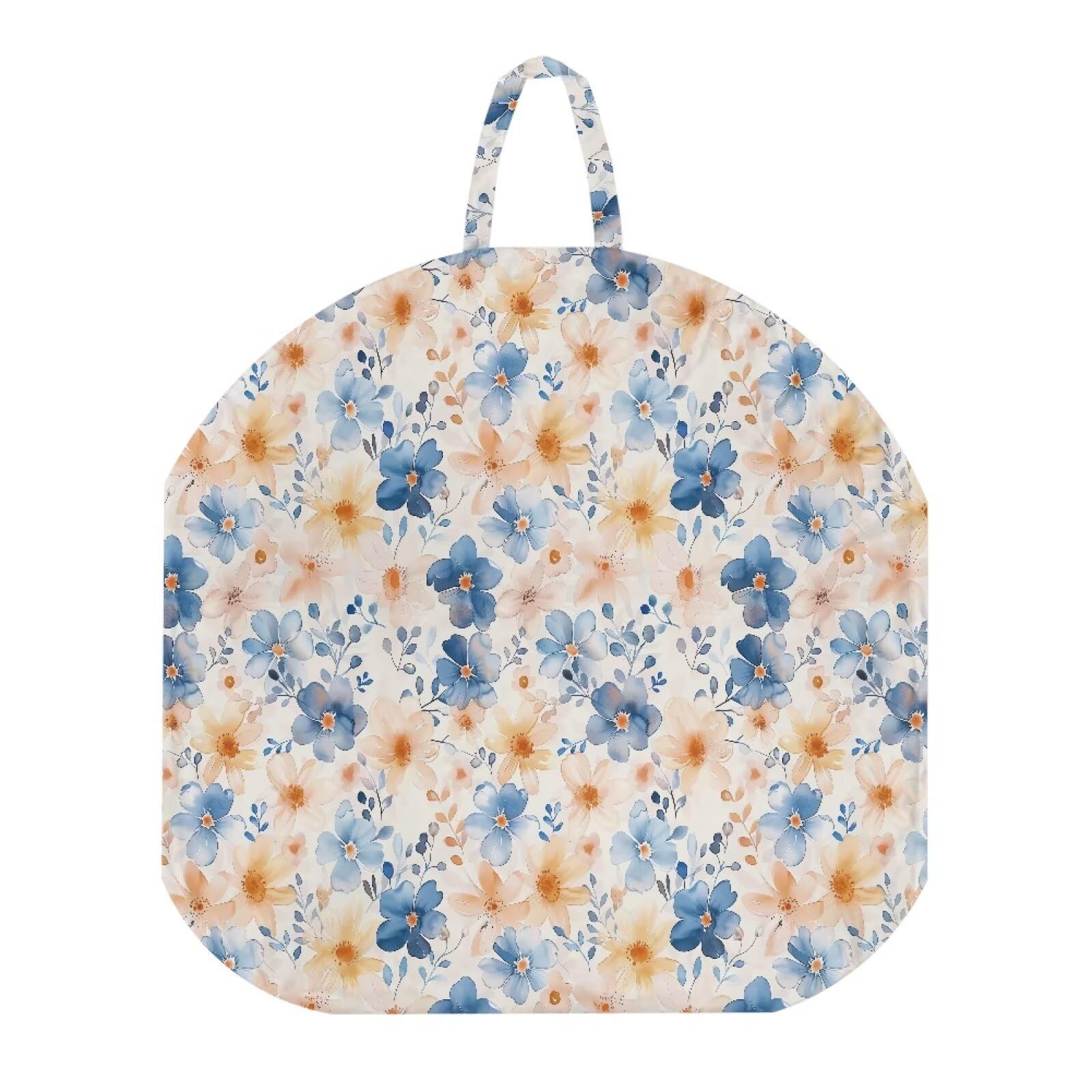 Sellikakes Blue Floral Baby Lounger Cover for Boys Girls, Reversible Baby Nest Cover, Soft Comfortable Newborn Nest Pillow Cover Machine Washable