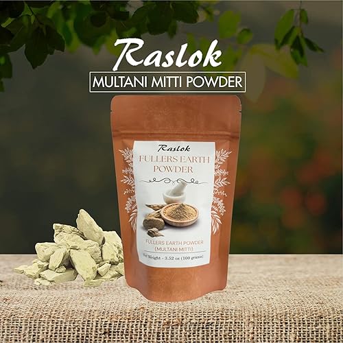 Miniatura 3 de Polvo 100% puro Fullers Earth  Multani Mitti orgánico para la cara  Sin fragancia añadida  Paquete de máscara de barro natural para la cara (3.52