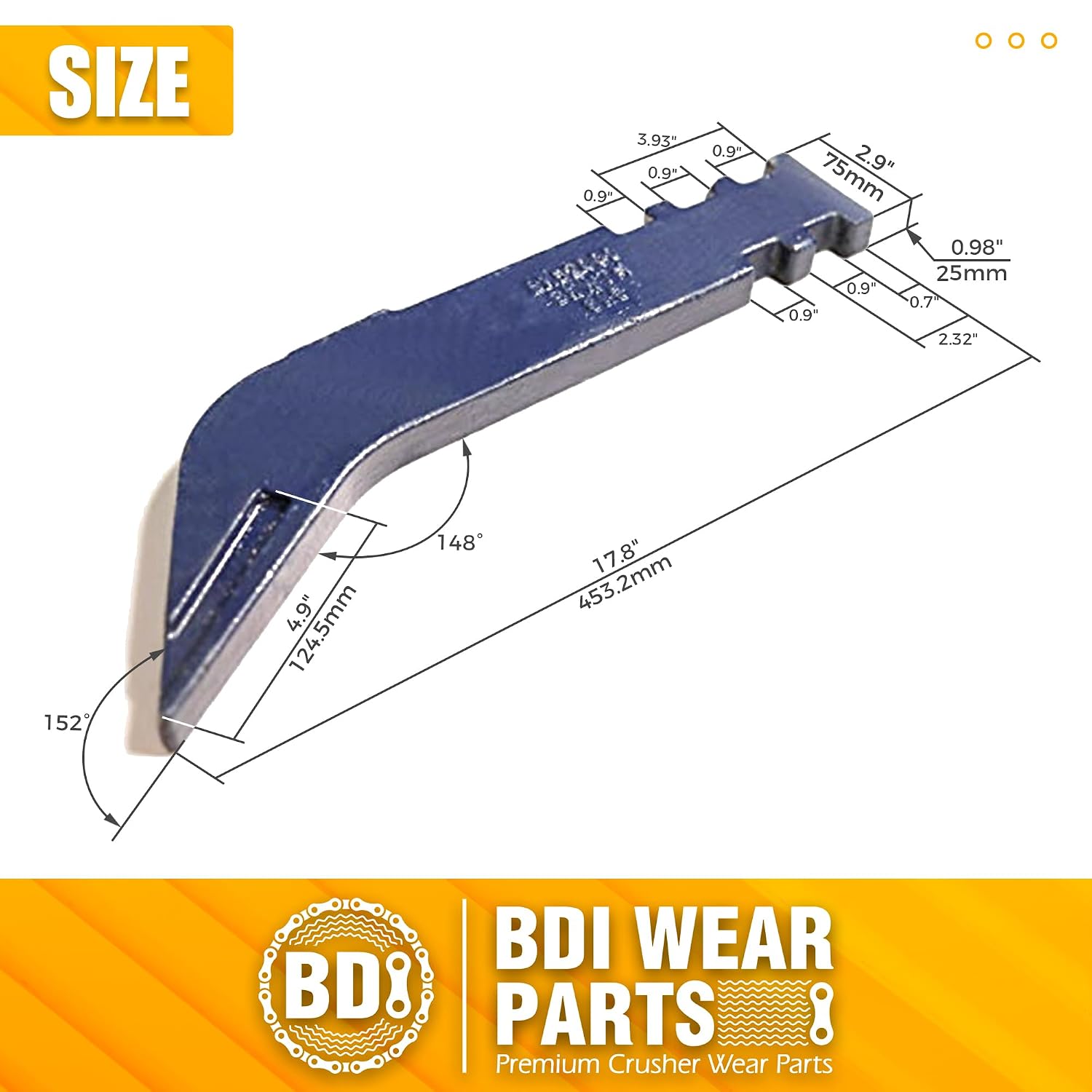 9F5124 Scarifier/Ripper Shank Caterpillar Style Shank Tooth-3 Notch Fits Caterpillar 1957218 120G 120H 12H NA 130G 135H