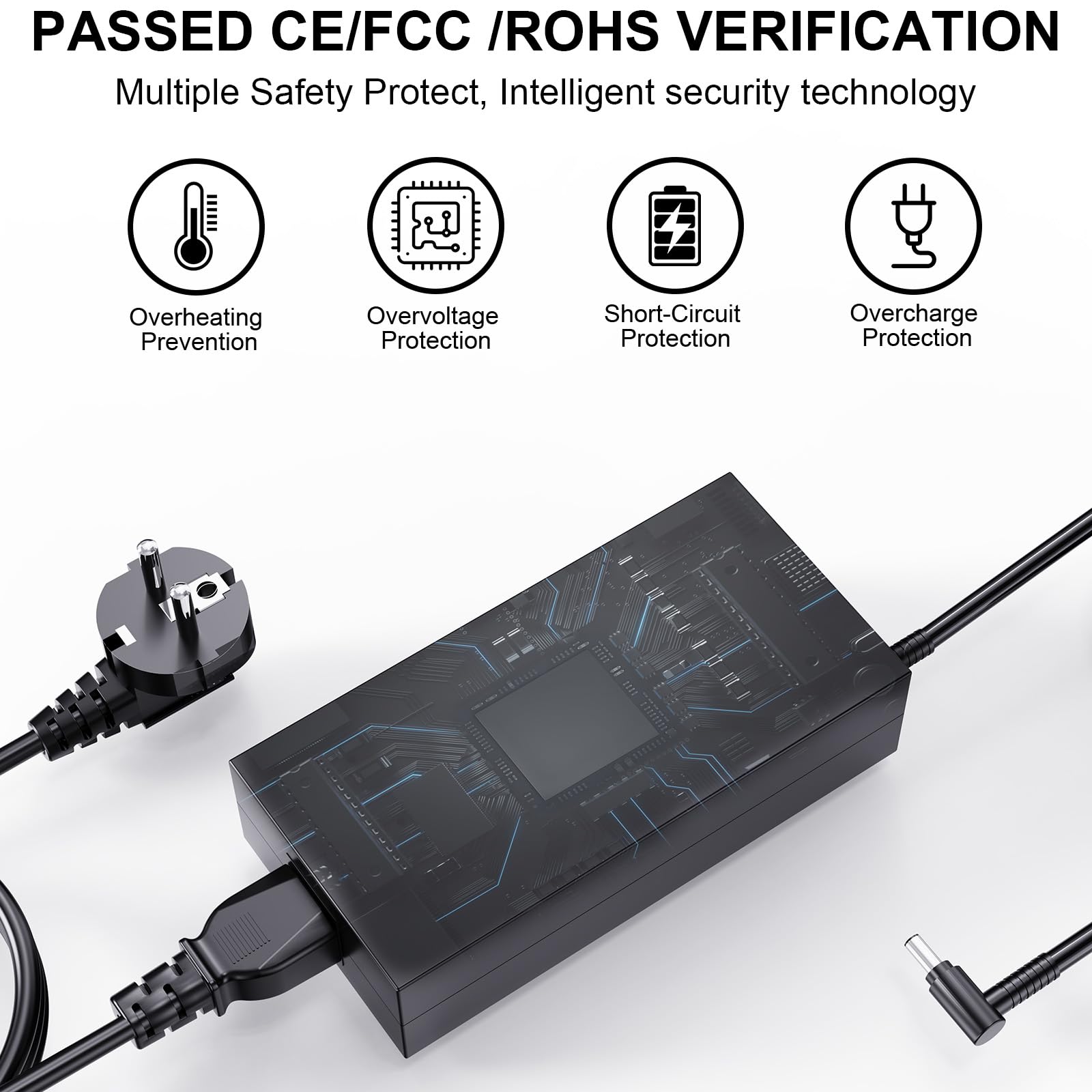 120W Caricatore Compatibile con MSI GV15 GF63 GV15-Thin-11SC Thin 15 A15 B13V B13U B12V B12U B7U GF63 Thin 10 11 12Th Intel Core MS-16R8 MS-16R7 MS-16R6 MS-16R5 A17-120P2A ADP-120VH D alimentatore
