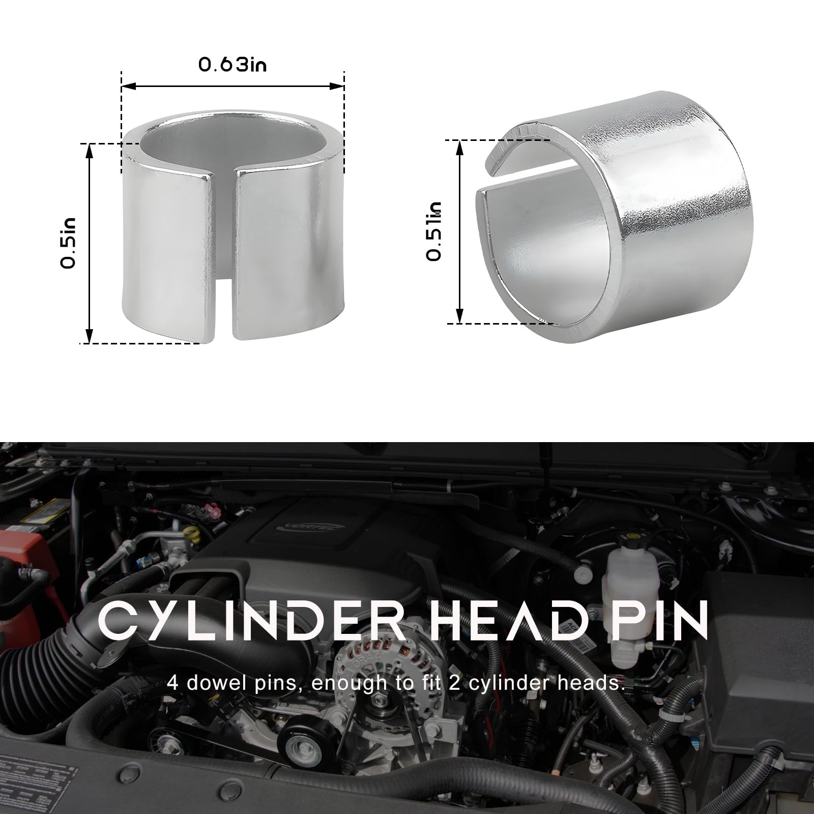 Snapklik.com : 4 PCS Cylinder Head Dowel Alignment Pin, Automotive ...