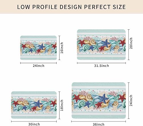 Vista 274 de Tapete de Feliz Navidad, tapete antideslizante para puerta delantera, baño, cocina, dormitorio, patio, entrada, 16 x 24 pulgadas, rojo, negro y verde