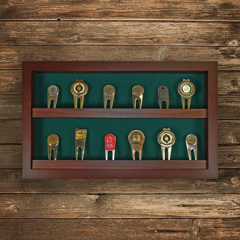Golf Divot Tool Display Case | Holds 20 Divot Tools | Five Color Options | Made in USA | Measures 15.5" W x 9.5" H x 3" D