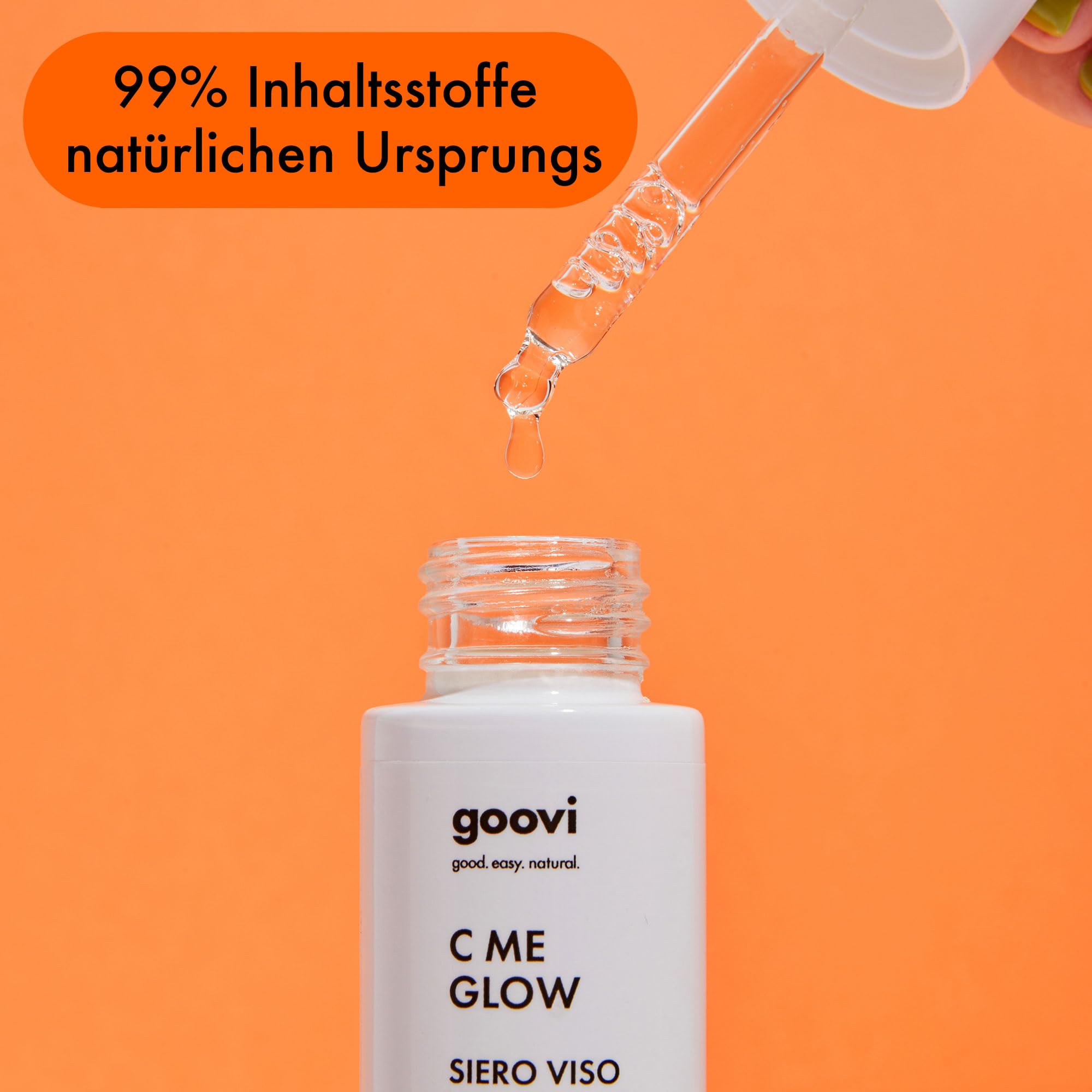 GOOVI C Me Glow Vitamina C Face Serum - Siero viso per una carnagione radiosa, antiossidante e idratante, 30 ml
