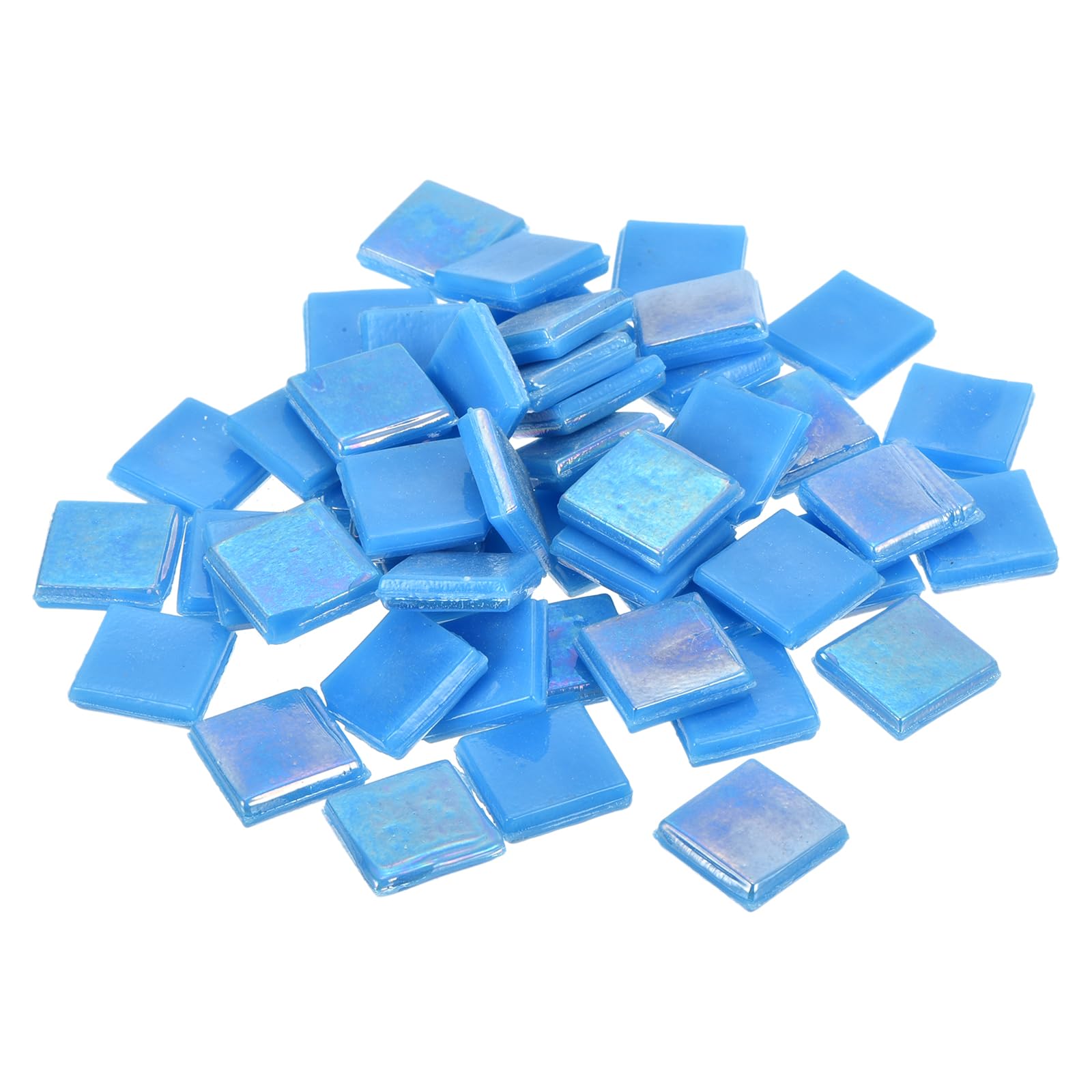 Azulejos de mosaico pequeños de microvidrio azul brillante para manualidades DIY, 200g