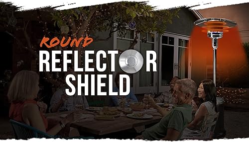 Miniatura 8 de Fire Sense 61956 Calentador de patio de alta calidad resistente a la intemperie de aluminio y a prueba de polvo, reflector de rango extendido de